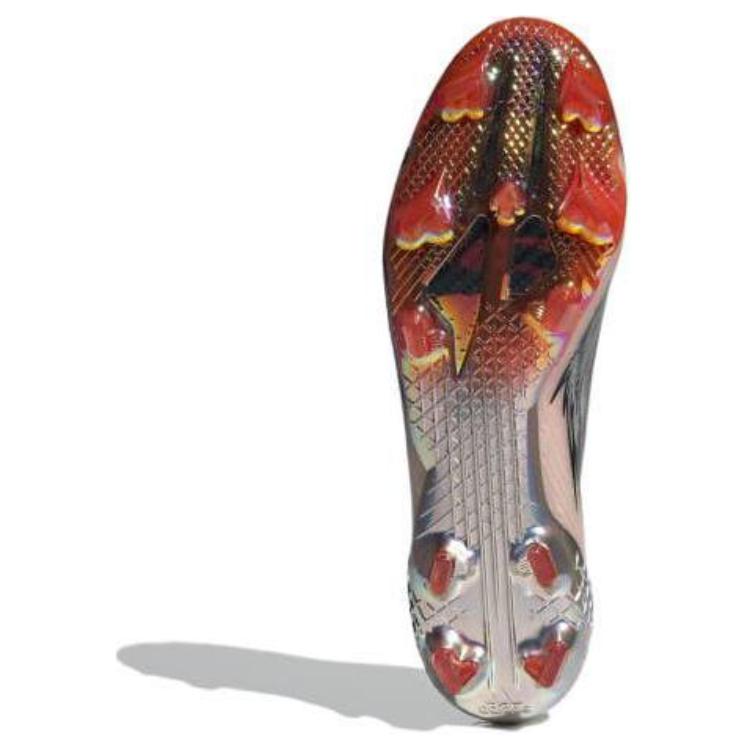 Мужские бутсы adidas X GHOSTED + PF FG (серые / красные / белые) — Серый / красный / белый — фото 6