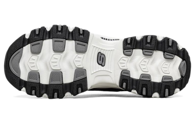 Женские кроссовки Skechers D'LITES 1.0 (черно-бело-серые) — фото 5