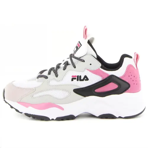 FILA Ray Tracer Comfortable Cushioning, Wear Resistant Low top Casual Shoes Women's White Pink