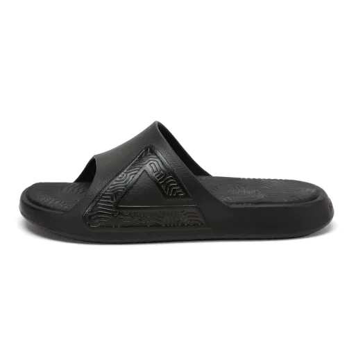 PEAK Slip Resistant Abrasion Resistant Quiet Slide Slippers Unisex Black