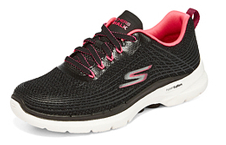 Skechers Go Walk 6 ‘Stunning Glow Black Hot Pink’ Women’s