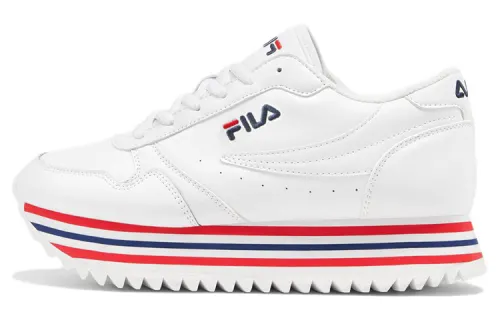 FILA Comfortable Mid top Casual Shoes Women's White US Version