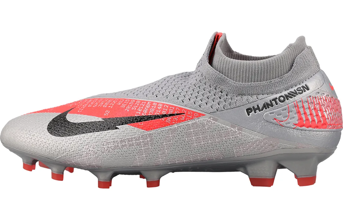 Nike Phantom Vision 2 Elite Df Fg Metallic Grey Crimson