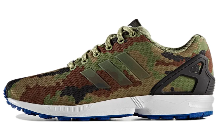Adidas Originals ZX Flu Slip Resistant, Abrasion Resistant, Lightweight Low top Sports Casual Shoes Unisex Umber Green