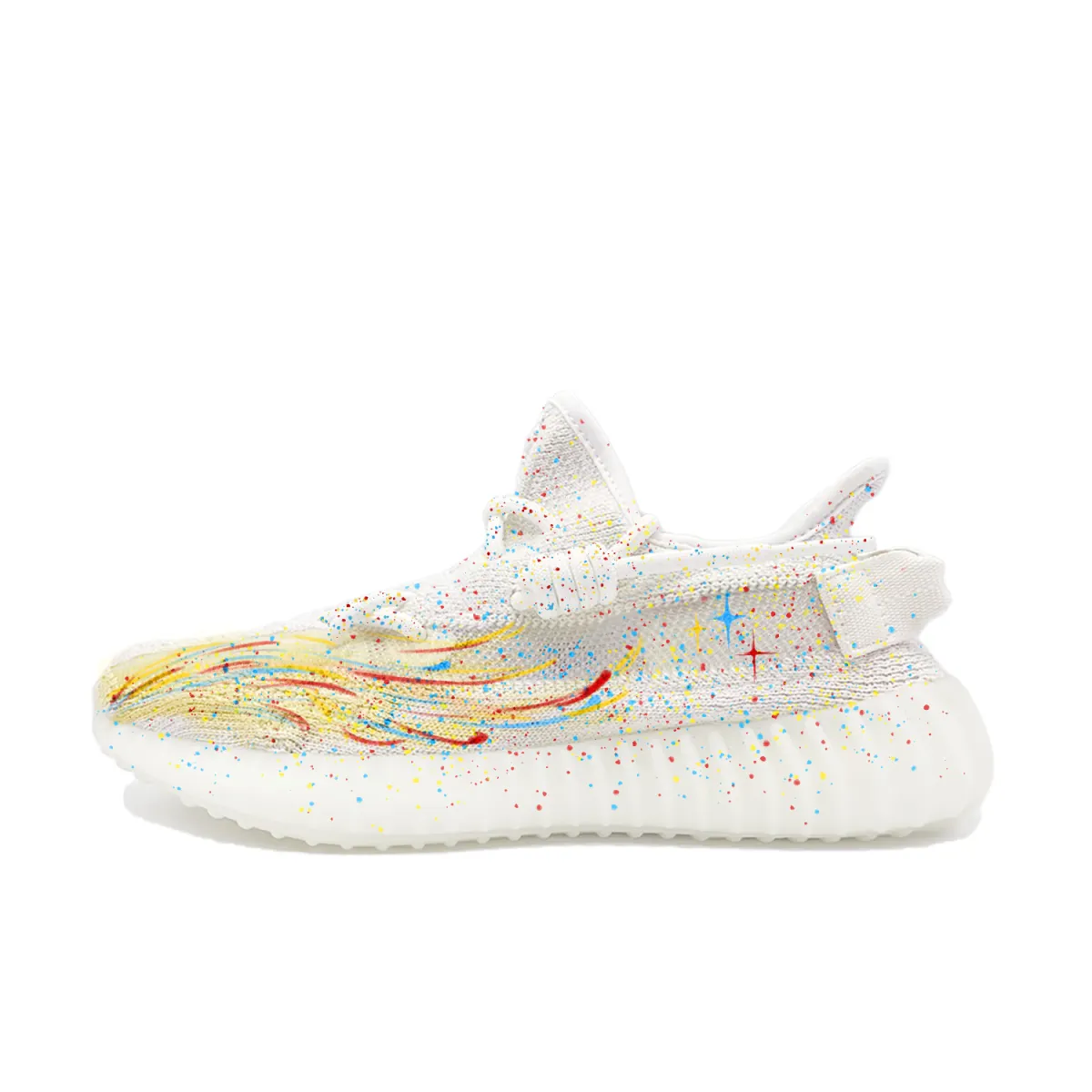 Adidas Originals Yeezy Boost 350 V2 Multicolor Party Abrasion Resistant Abrasion Resistant Low top Casual Shoes Unisex