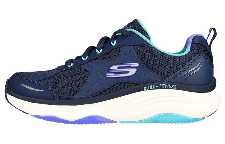 Skechers D'lux Fitness Casual Shoes Women's Low Top Blue/Purple