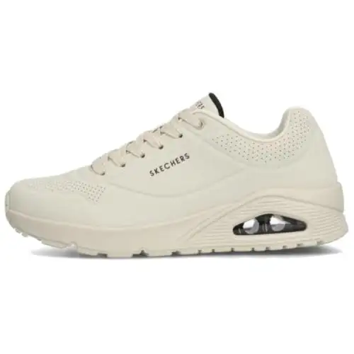 Skechers Uno Soft And Comfortable Abrasion Resistant Low top Running Shoes Men's Ecru