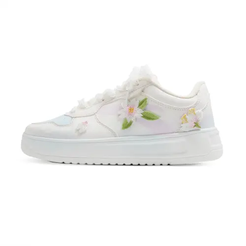 Anta Slip Resistant Lightweight Non slip Lightweight Low top Casual Shoes Women's White Blue Pink
