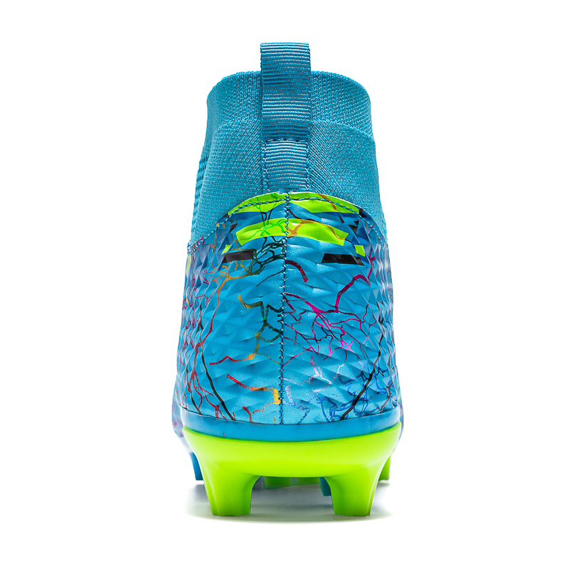 Sportful Soccer Shoes Men’s Low Top Day Blue Long Studs/Black Neon Green Long Stud/Blue Neon Green Long Stud