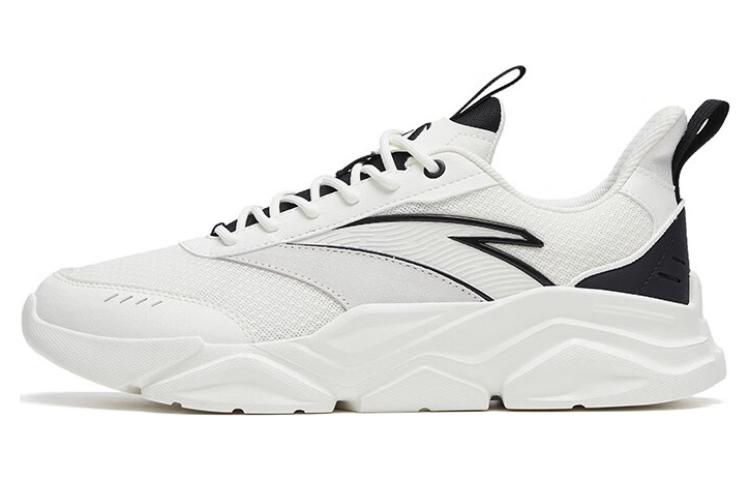 Anta Slip Resistant, Abrasion Resistant, Lightweight Low top Sports Casual Shoes White Black