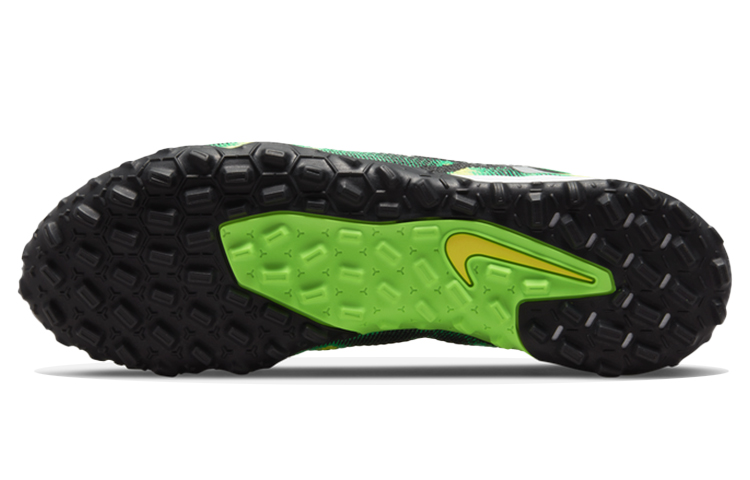 Унисекс футбольные бутсы Nike Phantom GT 2 SW TF (зелено-черные) — Зелёный / чёрный — фото 6