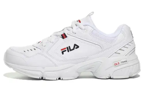 FILA Ranger Textile, Synthetic Leather Low top Casual Shoes Unisex White Korean Style