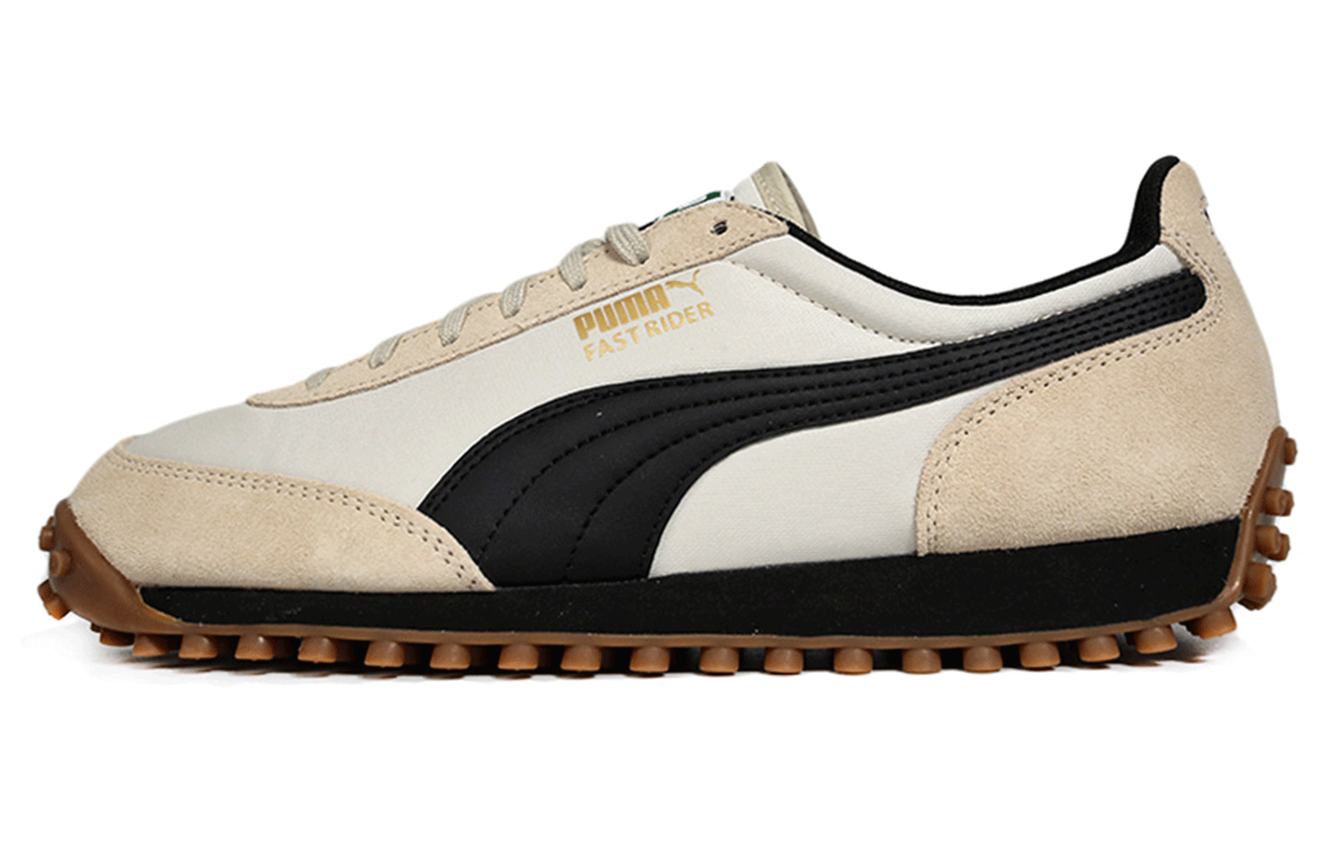 Кеды PUMA Fast Rider (бежево-белые с черным)