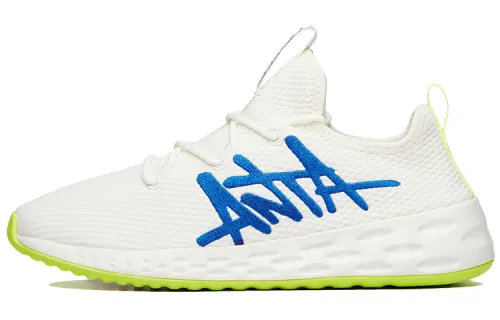ANTA Casual Shoes Men's Low Top Ivory White/Bright Blue