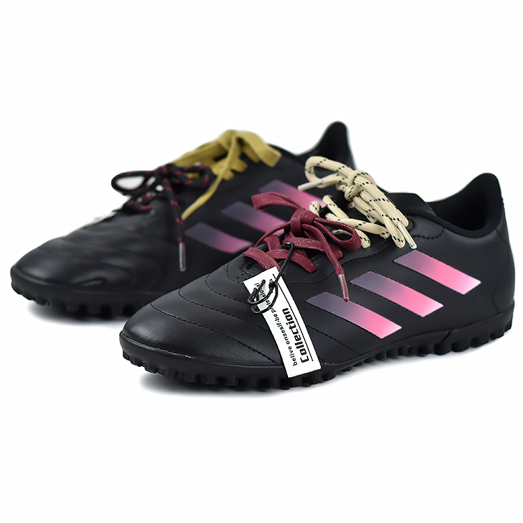 Adidas GOLETTO 8 TF Turf Soft Ground Firm Ground Abrasion Resistant Soccer Shoes Unisex Black Pink