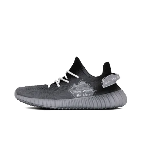 Adidas Originals Yeezy Boost 350 Abrasion Resistant Low top Casual Shoes Unisex Black Gray
