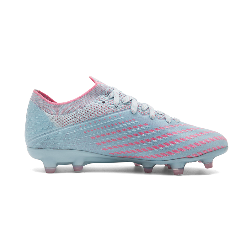 Keliqee AG Artificial Ground TPU Slip Resistant Coverage Soccer Shoes Men’s Blue Pink