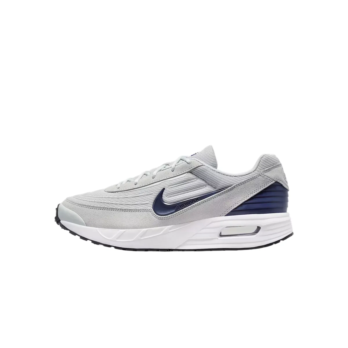 Nike AIR MAX VERSE Textile, Leather Cushioning Low top Casual Shoes Men's Gray Blue