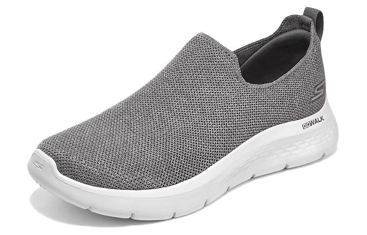 Skechers Fabric Cushioning Abrasion Resistant Cushioning, Wear Resistant Low top Casual Shoes Men’s White Gray