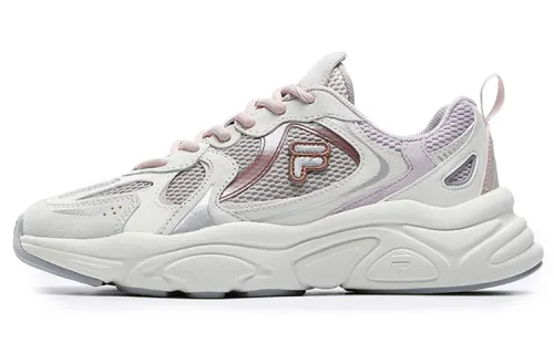 FILA FUSION Fila trendy brand Mars 2 fabric synthetic leather comfortable sports low-top lifestyle shoes women's white gray