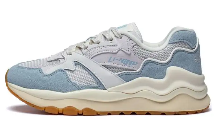 Li Ning 001 Mountains And Seas Abrasion Resistant Breathable Low top Sports Casual Shoes Women's White Cyan