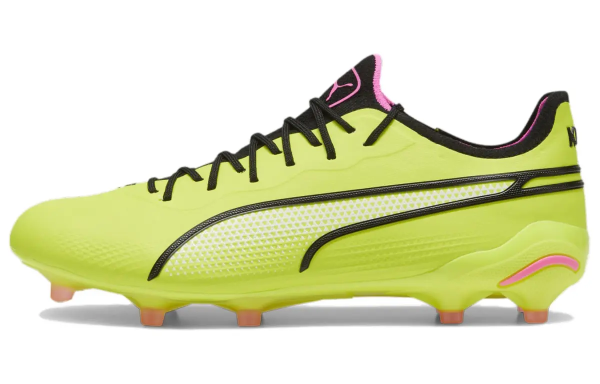 PUMA King Ultimate AG Artificial Ground FG Firm Ground Soccer Shoes Unisex Yellow Black
