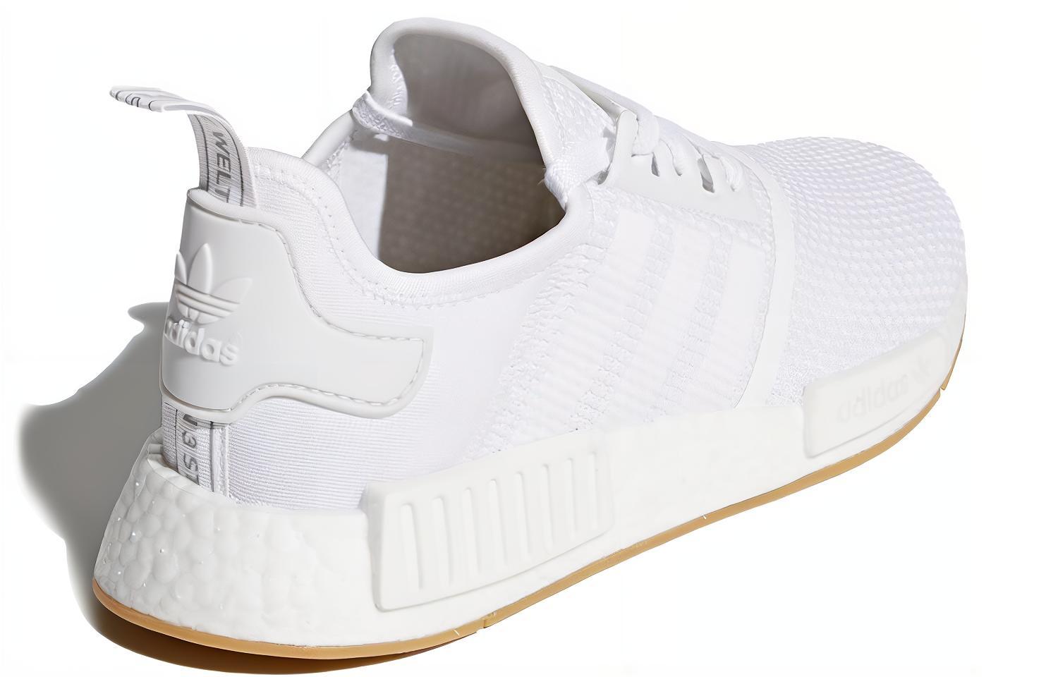 кроссовки adidas originals NMD_R1 (чисто-белые) — 纯白 — фото 4