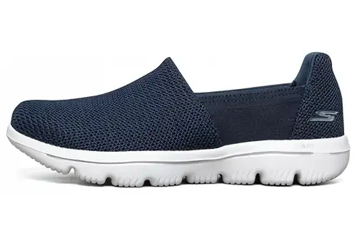 Skechers Go Walk Evolution Ultra Mesh Comfortable Cushioning Lightweight Low top Casual Shoes Women's Blue White