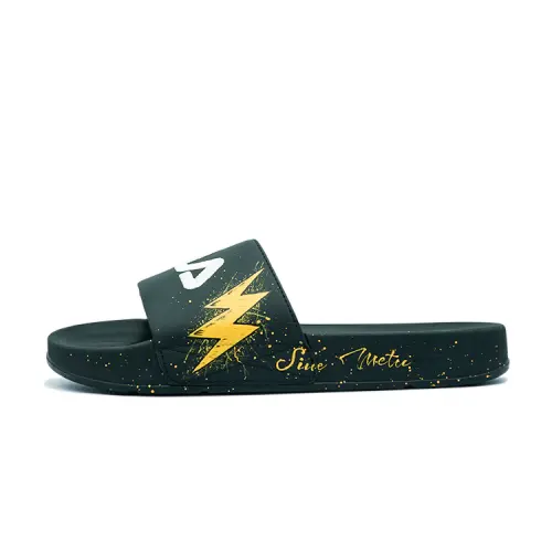 FILA Drifter Graffiti Slip Resistant Slide Slippers Men's Black