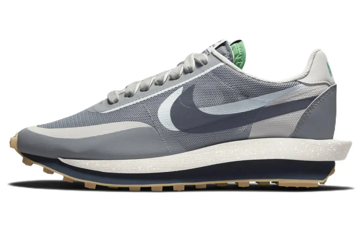 Nike x Clot X Sacai LDWaffle Low top Casual Shoes Unisex Gray Blue