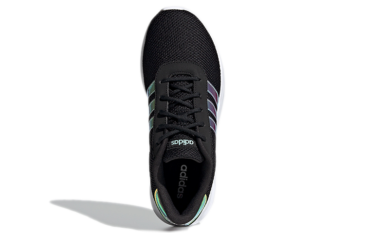 Женские кроссовки adidas neo Lite Racer (черно-бело-золотые) — фото 5
