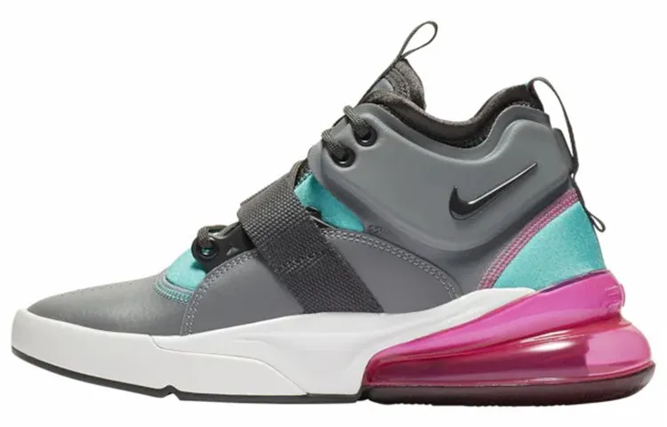 Nike Air Force 270 Cushioning Slip Resistant Cushioning Slip Resistant Mid top Casual Shoes Women's Gray Pink