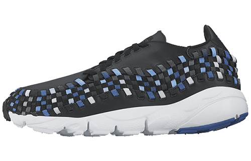 Nike Fabric Nylon AIR FOOTSCAPE WOVEN Splicing Sports Shock Absorbing Support Low Top Life Casual Shoes Men's Blue Black