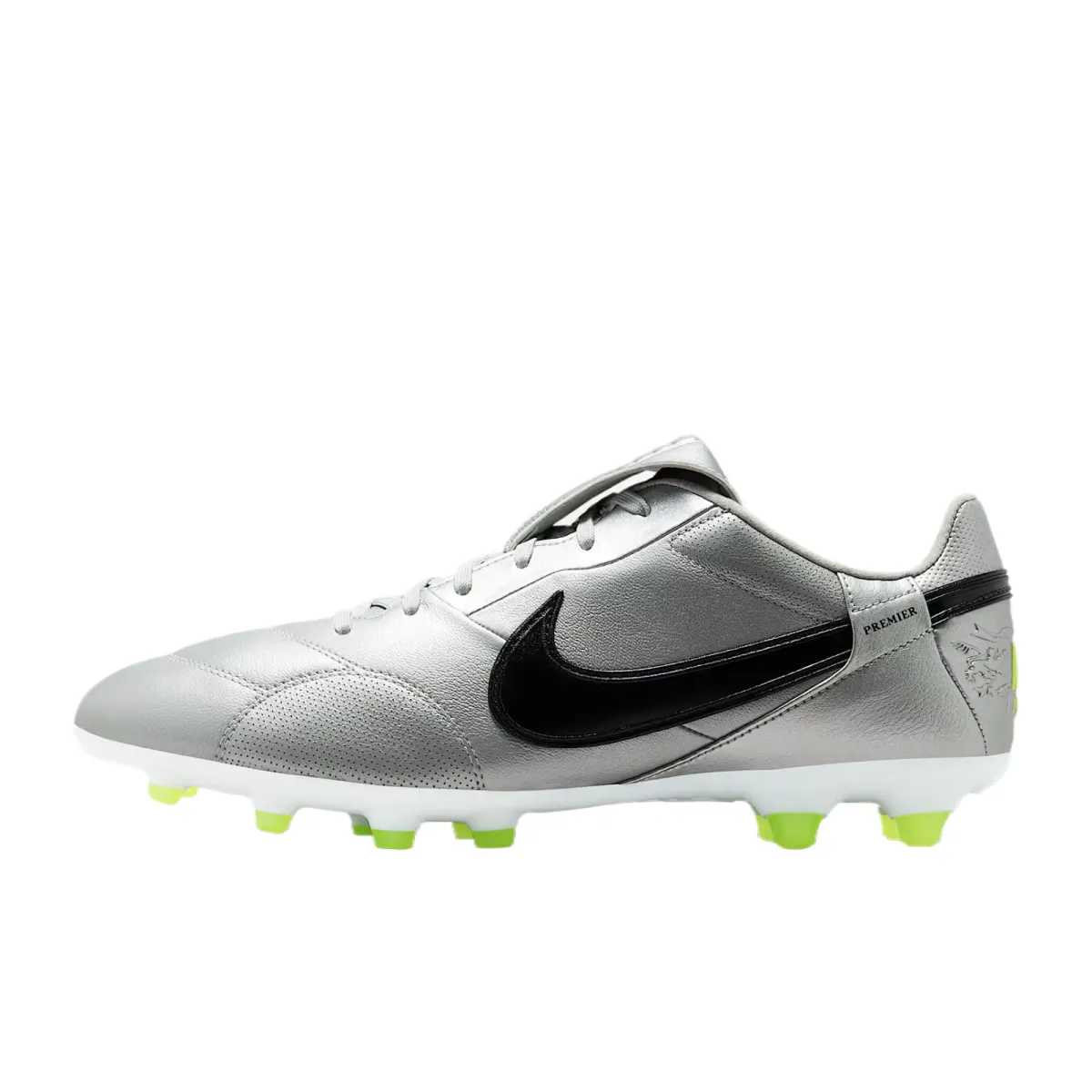 Nike Premier 3 Abrasion Resistant Soccer Shoes Unisex Metallic Silver