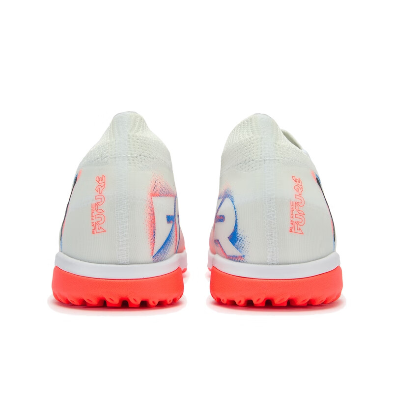 PUMA FUTURE 8 MATCH Abrasion Resistant Soccer Shoes Unisex White Red