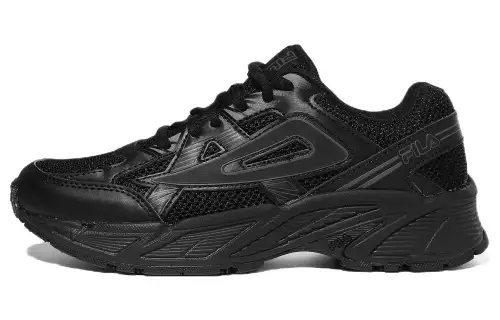 FILA Decipher By Verdict 1998 Textile, Leather Low top Sports Casual Shoes Women's Black Korean Style