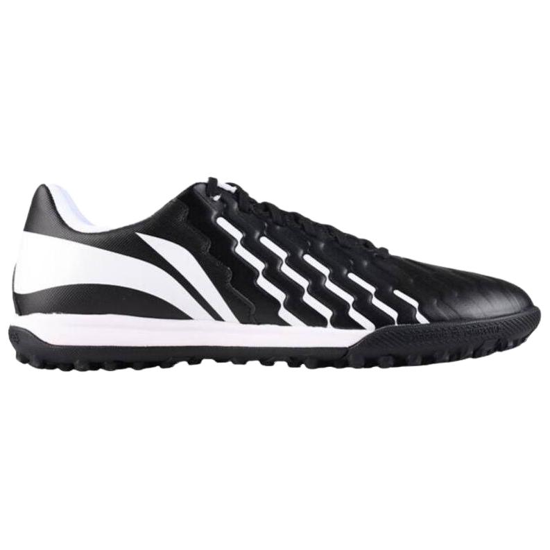 Li Ning Brocade TF Turf Artificial Turf Synthetic Leather Cushioning, Wear Resistant Soccer Shoes Men’s Black White