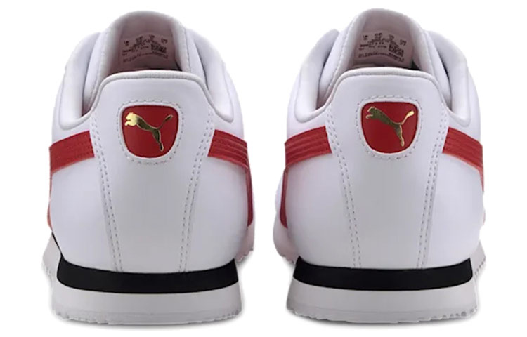 Мужские кроссовки PUMA Roma Basic+ (бело-красные) — фото 3