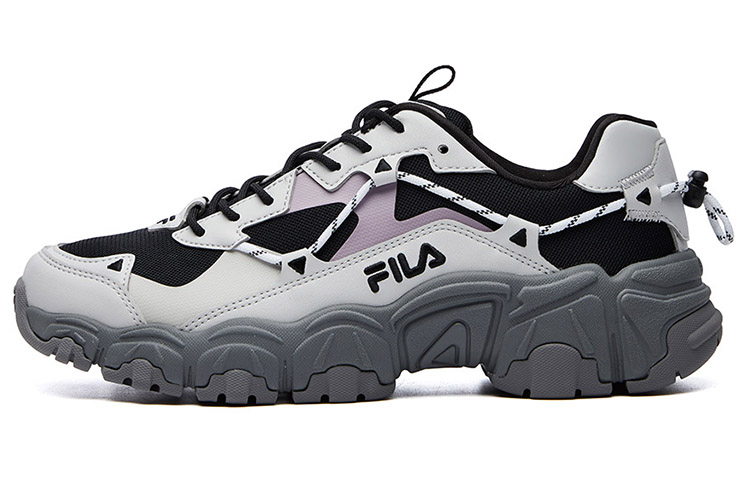FILA Fluid Low Tops Sports Shoe Black Gray Women's