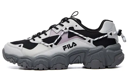 FILA Fluid Low Tops Sports Shoe Black Gray Women's