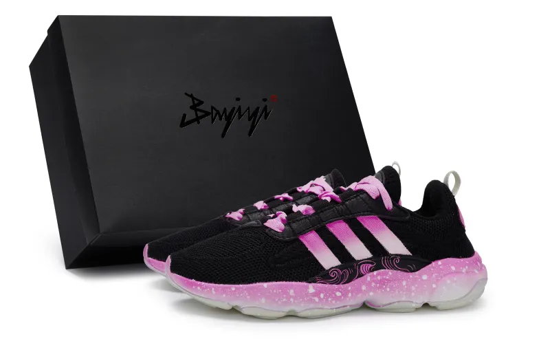 Adidas Originals Haiwee 811 Manufacturing, Morning Sea Breeze Rose Red Low top Casual Shoes Unisex Black Rose Red