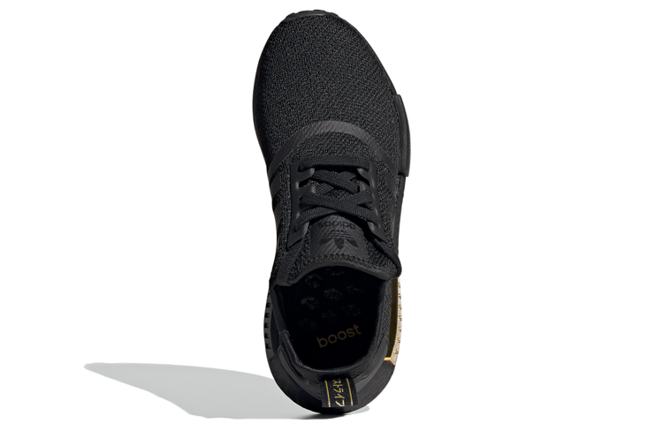 Женские кроссовки adidas originals NMD_R1 (черно-золотой) — Чёрный / золотой — фото 5