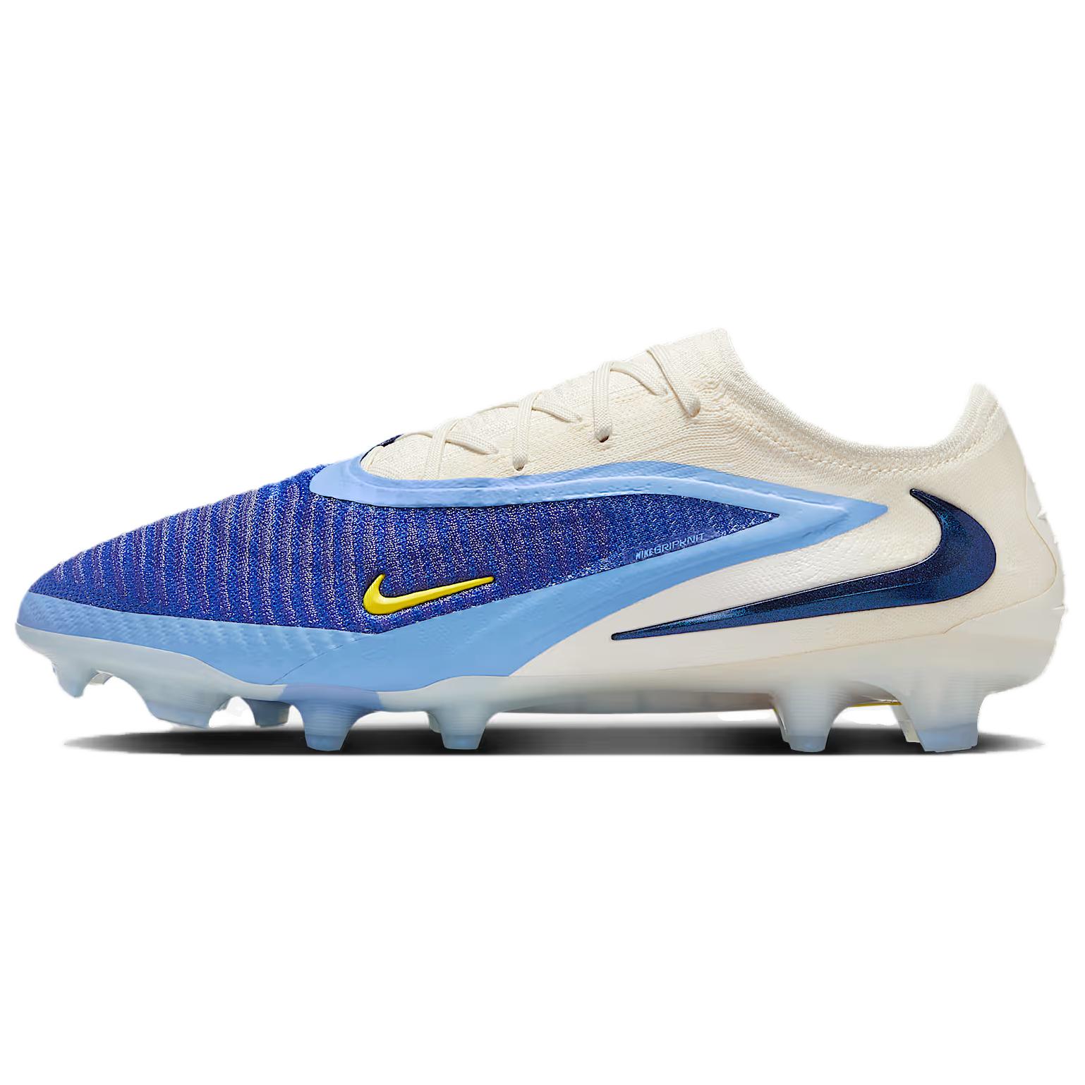 Nike Phantom 6 FG Firm Ground Natural Grass Soccer Shoes Men’s White Blue