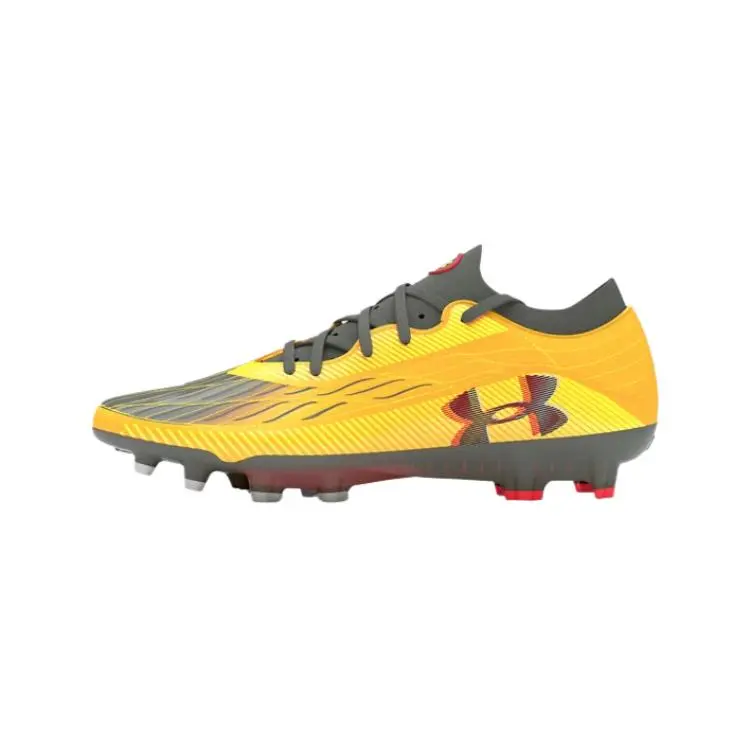 Under Armour MAGNETICO ELITE 4 FG Firm Ground Fabric Soccer Shoes Men's Yellow Gray