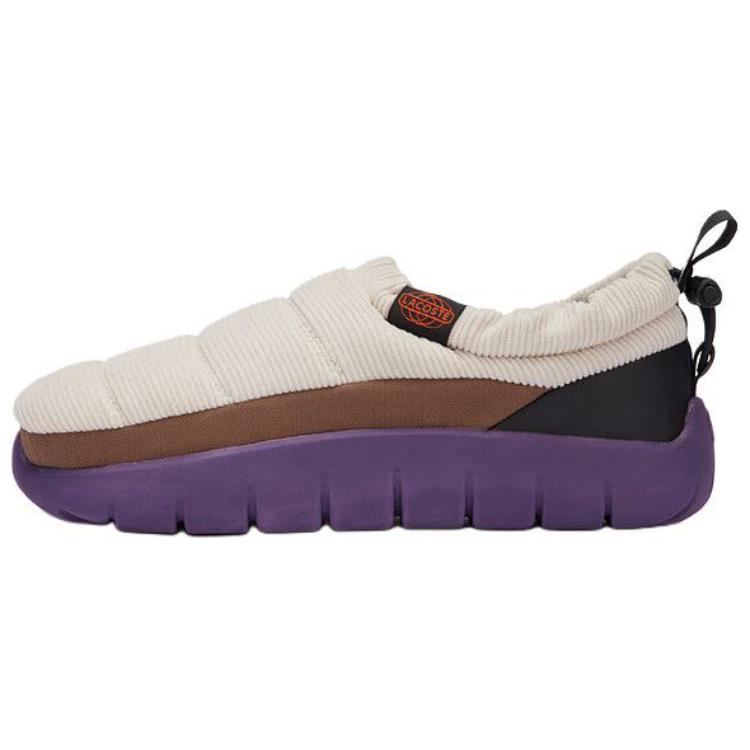 Женские кеды LACOSTE 48CFA0007-AJA (бело-фиолетовые)