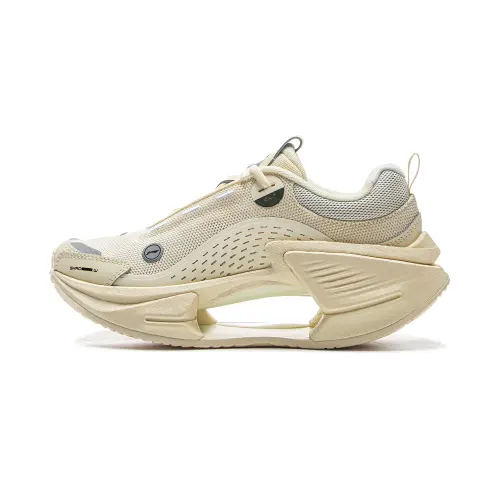 Li Ning Shadow CRC Slip Resistant Rebound Low top Casual Shoes Women's Beige Gray