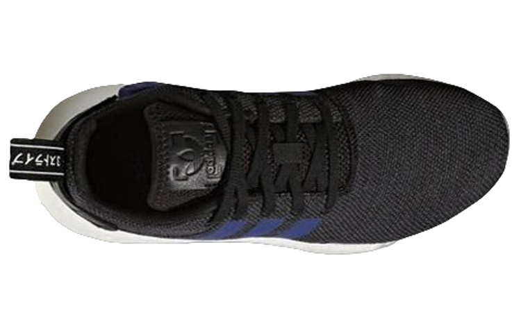 Женские кроссовки adidas NMD_R2 (черно-синие) — Чёрный / синий — фото 4