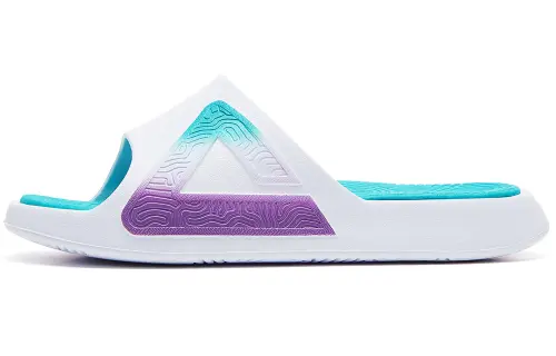 PEAK Slide Slippers Women's Big White Bright Teal