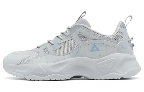 PEAK Soft Sole Cushioning Slip Resistant Abrasion Resistant Low top Casual Shoes Men's White Gray
