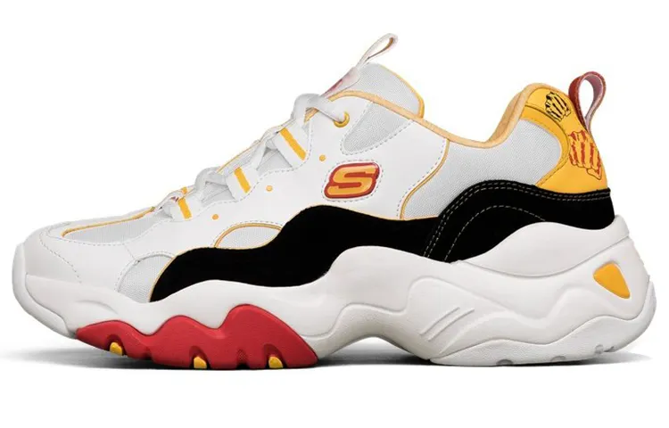 One Punch Man x Skechers D'LITES 3.0 3.0 Low top Casual Shoes Men's White Black Yellow